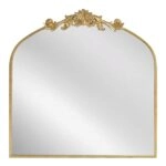 Artekko Dia Χρυσός Μεταλλικός Καθρέπτης Τοίχου (80x3x80)cm