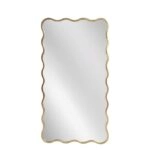 Artekko Dia Χρυσός Μεταλλικός Καθρέπτης Τοίχου (70x2.5x130)cm