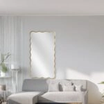 Artekko Dia Χρυσός Μεταλλικός Καθρέπτης Τοίχου (70x2.5x130)cm