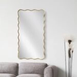 Artekko Dia Χρυσός Μεταλλικός Καθρέπτης Τοίχου (75x2.5x160)cm
