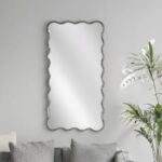 Artekko Dia Ασημί Μεταλλικός Καθρέπτης Τοίχου (75x2.5x160)cm