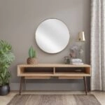 Artekko Dia Χρυσός Μεταλλικός Καθρέπτης Τοίχου (60x1.5x60)cm