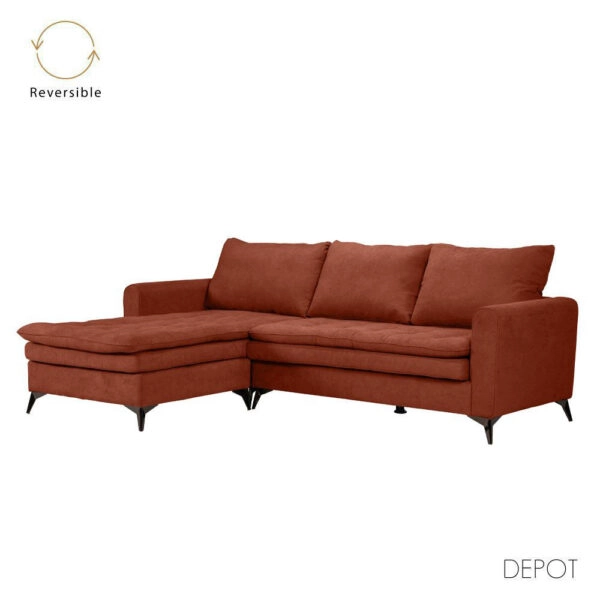 SCANDALO ΚΑΝΑΠΕΣ ΓΩΝΙΑ ΑΝΑΣΤΡΕΨΙΜΗ TERRACOTTA 265x188xH99cm