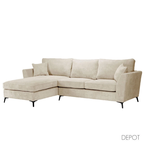 BOEL ΚΑΝΑΠΕΣ ΓΩΝΙΑ ΑΡΙΣΤΕΡΗ BEIGE 280x170xH92cm