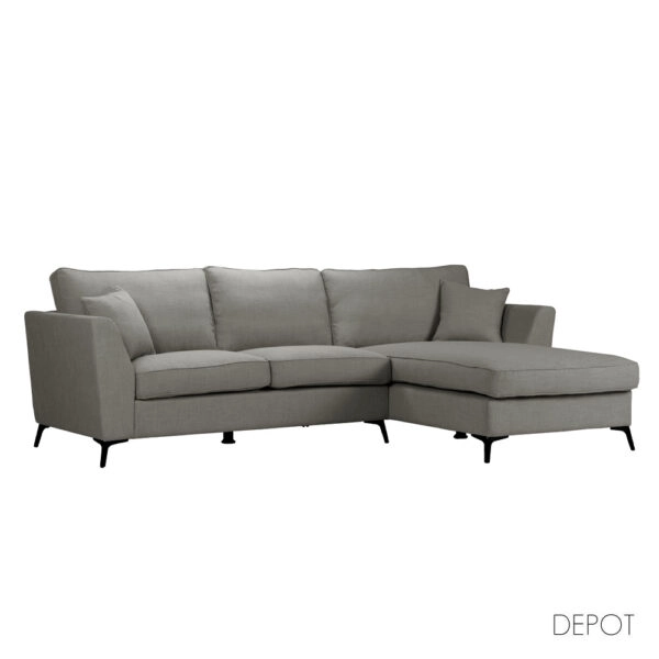 BOEL ΚΑΝΑΠΕΣ ΓΩΝΙΑ ΔΕΞΙΑ ΓΚΡΙ 280x170xH92cm
