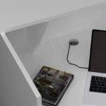 Γραφείο reception Gemini Megapap χρώμα λευκό 100x70x110εκ.