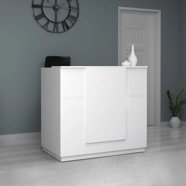 Γραφείο reception Gemini Megapap χρώμα λευκό 120x70x110εκ.