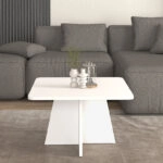 Τραπεζάκι σαλονιού Sugar Megapap χρώμα λευκό 60x60x36,8εκ.