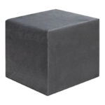Σκαμπώ April Megapap βελούδινο χρώμα γκρι 40x40x40εκ.