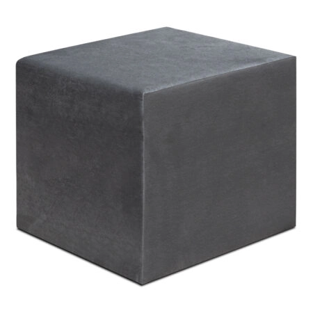 Σκαμπώ April Megapap βελούδινο χρώμα γκρι 40x40x40εκ.