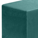 Σκαμπώ April Megapap βελούδινο χρώμα κυπαρρισί 40x40x40εκ.