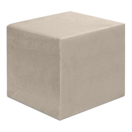 Σκαμπώ April Megapap βελούδινο χρώμα μπεζ 40x40x40εκ.