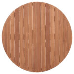 ΕΠΙΦΑΝΕΙΑ ΤΡΑΠΕΖΙΟΥ ΣΤΡΟΓΓΥΛΗ HM18134 ΞΥΛΟ TEAK--ΦΥΣΙΚΟ Φ80x4(πάχος)εκ.