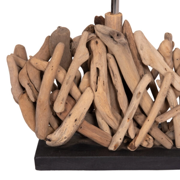 ΕΠΙΤΡΑΠΕΖΙΟ ΟΡΘΟΓΩΝΙΟ ΦΩΤΙΣΤΙΚΟ TWIGGY HM4424 DRIFTWOOD & ΛΕΥΚΟ ΚΑΠΕΛΟ 35x14x50Υεκ.
