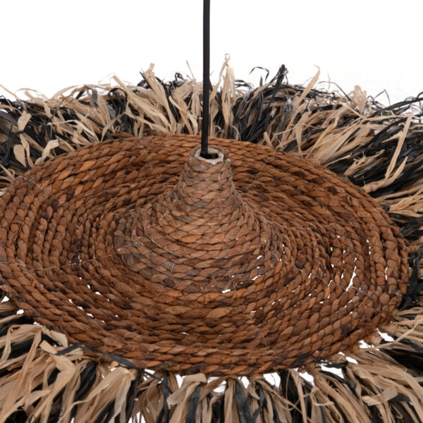 ΦΩΤΙΣΤΙΚΟ ΟΡΟΦΗΣ ORDEM HM4715 ΚΑΠΕΛΟ ΙΝΕΣ SISAL & ΜΠΑΝΑΝΑΣ-ΜΑΥΡΟ & ΦΥΣΙΚΟ Φ75εκ