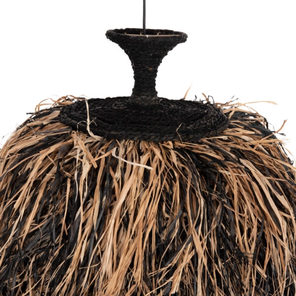 ΦΩΤΙΣΤΙΚΟ ΟΡΟΦΗΣ ORDEM HM4716 ΚΑΠΕΛΟ ΙΝΕΣ SISAL & ΜΠΑΝΑΝΑΣ-ΜΑΥΡΟ & ΦΥΣΙΚΟ Φ60εκ