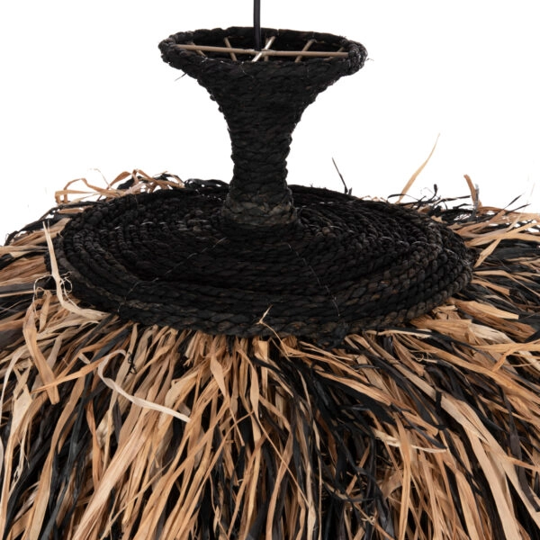 ΦΩΤΙΣΤΙΚΟ ΟΡΟΦΗΣ ORDEM HM4716 ΚΑΠΕΛΟ ΙΝΕΣ SISAL & ΜΠΑΝΑΝΑΣ-ΜΑΥΡΟ & ΦΥΣΙΚΟ Φ60εκ