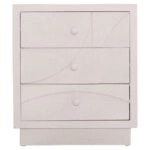 ΚΟΜΟΔΙΝΟ ΣΕΙΡΑ SANTORINI HM18047 MDF ΣΕ ΥΠΟΛΕΥΚΟ ΧΡΩΜΑ-3 ΣΥΡΤΑΡIA 48x38x55,5Υεκ.