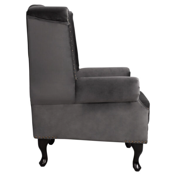 ΠΟΛΥΘΡΟΝΑ-ΜΠΕΡΖΕΡΑ ΓΚΡΙ ΒΕΛΟΥΔΟ T.CHESTERFIELD POLINA 83x75x107Yεκ.HM0053.10