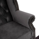ΠΟΛΥΘΡΟΝΑ-ΜΠΕΡΖΕΡΑ ΓΚΡΙ ΒΕΛΟΥΔΟ T.CHESTERFIELD POLINA 83x75x107Yεκ.HM0053.10