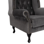 ΠΟΛΥΘΡΟΝΑ-ΜΠΕΡΖΕΡΑ ΓΚΡΙ ΒΕΛΟΥΔΟ T.CHESTERFIELD POLINA 83x75x107Yεκ.HM0053.10