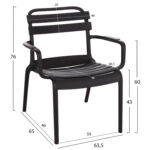 ΠΟΛΥΘΡΟΝΑ ΠΟΛΥΠΡΟΠΥΛΕΝΙΟΥ KORVER HM6333.02 ΜΑΥΡΗ 48x67x75Υεκ.
