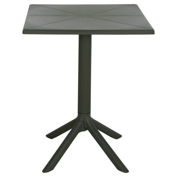 ΤΡΑΠΕΖΙ ΠΟΛΥΠΡΟΠΥΛΕΝΙΟΥ ΤΕΤΡΑΓΩΝΟ TERRIN HM6125.15 DARK OLIVE 60,5x60,5x76,5Υεκ.