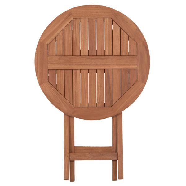 ΤΡΑΠΕΖΙ ΣΚΗΝΟΘΕΤΗ ΣΤΡΟΓΓΥΛΟ ERIS HM18119 ΞΥΛΟ TEAK--ΦΥΣΙΚΟ Φ60x75Υεκ.