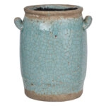 Artekko Candia Βάζο Διακοσμητικό Κεραμικό Γαλάζιο (17x13.5x20)cm