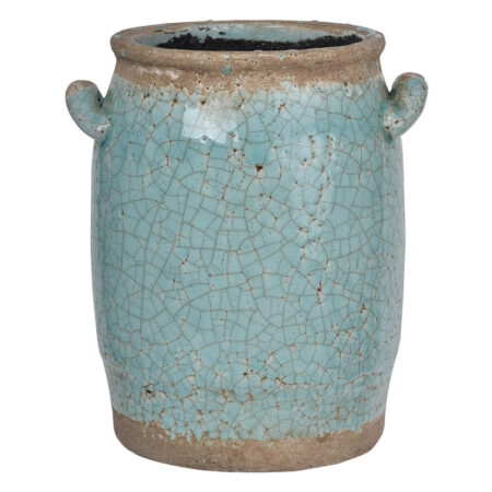 Artekko Candia Βάζο Διακοσμητικό Κεραμικό Γαλάζιο (17x13.5x20)cm