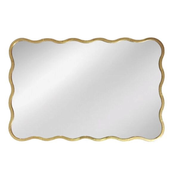 Artekko Dia Χρυσός Μεταλλικός Καθρέπτης Τοίχου (61x2.5x91)cm