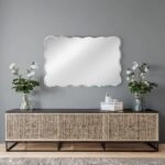 Artekko Dia Ασημί Μεταλλικός Καθρέπτης Τοίχου (61x2.5x91)cm