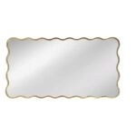 Artekko Dia Χρυσός Μεταλλικός Καθρέπτης Τοίχου (70x2.5x130)cm