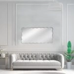 Artekko Dia Ασημί Μεταλλικός Καθρέπτης Τοίχου (75x2.5x160)cm