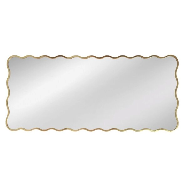 Artekko Dia Χρυσός Μεταλλικός Καθρέπτης Τοίχου (80x2.5x180)cm