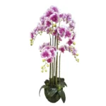 ΦΥΤΟ ΟΡΧΙΔΕΑ ΔΙΧΡΩΜΗ ΜΩΒ/ΛΕΥΚΑ ΑΝΘΗ REAL TOUCH - Υ118cm 1/ΚΙΒ