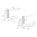 Σύνθεση τηλεόρασης Vermont Megapap χρώμα ανθρακί - sepet oak 240x40x192εκ.