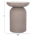 ΒΟΗΘΗΤΙΚΟ ΤΡΑΠΕΖΙ ANNA HM18160.03 FIBER CEMENT ΣΕ ΓΚΡΙ--Φ60x76Υεκ.