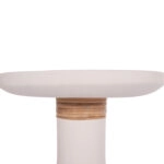 ΒΟΗΘΗΤΙΚΟ ΤΡΑΠΕΖΙ TRED(T) HM18169.02 FIBER CEMENT ΛΕΥΚΟ-ΦΥΣΙΚΟ RATTAN--Φ40x61Υεκ.