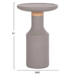 ΒΟΗΘΗΤΙΚΟ ΤΡΑΠΕΖΙ TRED(T) HM18169.03 FIBER CEMENT ΓΚΡΙ-ΦΥΣΙΚΟ RATTAN--Φ40x61Υεκ.