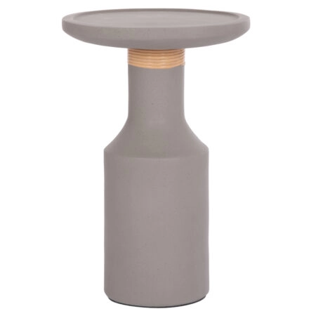 ΒΟΗΘΗΤΙΚΟ ΤΡΑΠΕΖΙ TRED(T) HM18169.03 FIBER CEMENT ΓΚΡΙ-ΦΥΣΙΚΟ RATTAN--Φ40x61Υεκ.