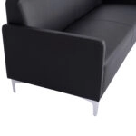 ΚΑΝΑΠΕΣ 3ΘΕΣΙΟΣ NELLIE HM3159.31 ΜΕ ΜΑΥΡΟ PU 163x71x71Υ εκ.