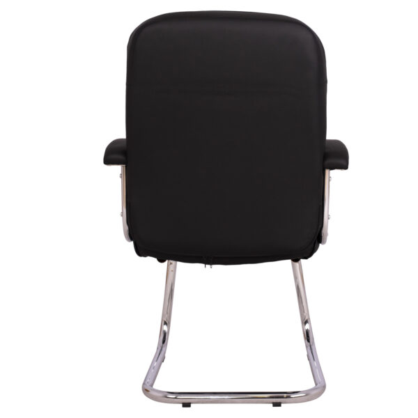 ΚΑΡΕΚΛΑ AMBREY HM1114 ΜΕ ΜΑΥΡΟ PU ΜΕ ΒΑΣΗ ΧΡΩΜΙΟΥ 61.5x62x98 cm.