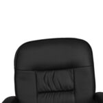ΚΑΡΕΚΛΑ AMBREY HM1114 ΜΕ ΜΑΥΡΟ PU ΜΕ ΒΑΣΗ ΧΡΩΜΙΟΥ 61.5x62x98 cm.