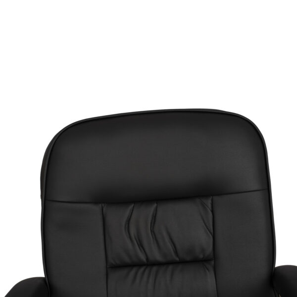 ΚΑΡΕΚΛΑ AMBREY HM1114 ΜΕ ΜΑΥΡΟ PU ΜΕ ΒΑΣΗ ΧΡΩΜΙΟΥ 61.5x62x98 cm.