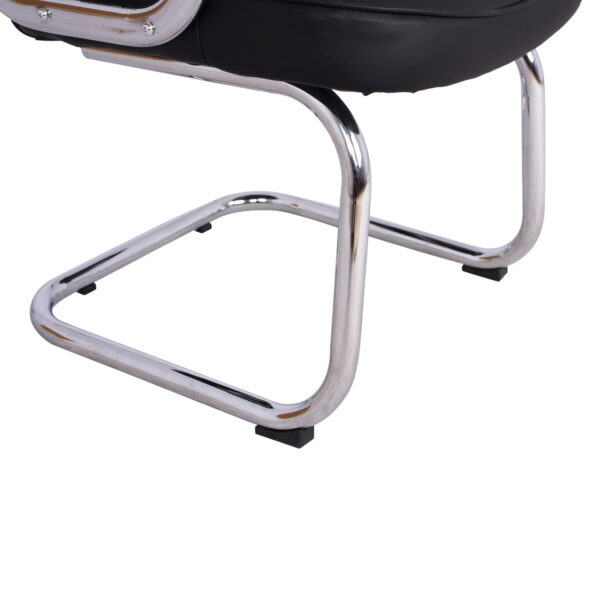 ΚΑΡΕΚΛΑ AMBREY HM1114 ΜΕ ΜΑΥΡΟ PU ΜΕ ΒΑΣΗ ΧΡΩΜΙΟΥ 61.5x62x98 cm.
