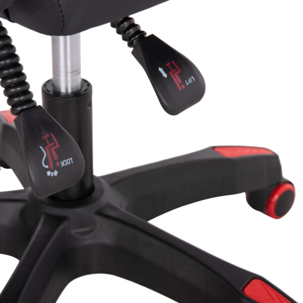 ΠΟΛΥΘΡΟΝΑ GAMING DARREN HM1203.01 ΜΑΥΡΟ-ΚΟΚΚΙΝΟ PVC & NYLON 51x49x125Υεκ.