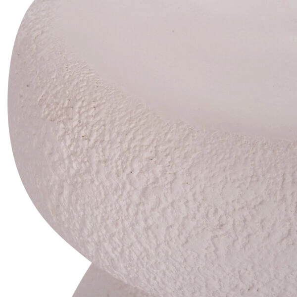 ΣΚΑΜΠΟ ΣΤΡΟΓΓΥΛΟ INTERON HM18171.02 FIBER CEMENT ΣΕ ΛΕΥΚΟ--Φ34x39Υεκ.