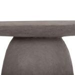 ΤΡΑΠΕΖΙ ΤΡΑΠΕΖΑΡΙΑΣ ΣΤΡΟΓΓΥΛΟ SEPPO HM18154.03 FIBER CEMENT ΣΕ ΓΚΡΙ--Φ119,5x75,5Υεκ.