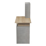 Ãñáöåßï ìå âéâëéïèÞêç êáé íôïõëÜðé Meza  óå sonoma-ãêñé cement áðü÷ñùóç 146.3x55x128.8åê